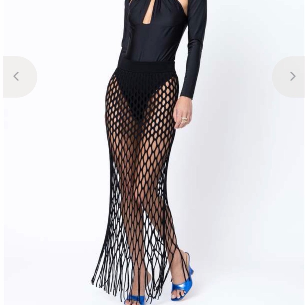 Dion Lee Black Reef Net Skirt - Picture 2 of 5